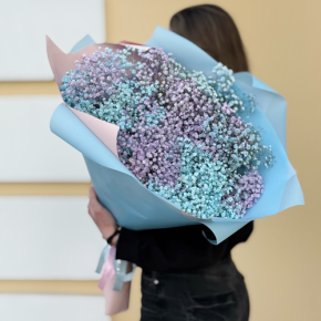 Букет "Радуга" из 15 гипсофил в Химках