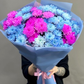 Букет "Матильда" из 15 кустовых хризантем в Химках