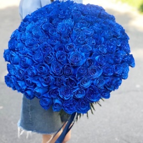 Букет из 125 синих роз Эквадор (60 см) в Химках