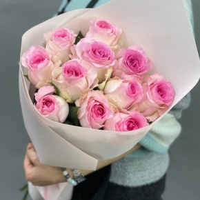 Букет из 11 пионовидных роз Эквадор (60см) в Химках