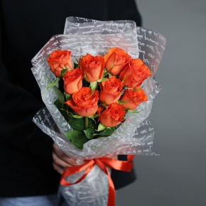 Букет из 9 Кенийских роз (40 см) в Химках