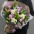Букет "Парадайз" из кустовых пионовидных роз, альстромерий и хризантем сантини в Химках