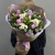 Букет "Парадайз" из кустовых пионовидных роз, альстромерий и хризантем сантини в Химках