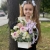 Композиция с георгинами на 1 сентября в белом ящике в Химках Композиция с георгинами на 1 сентября в белом ящике в Химках