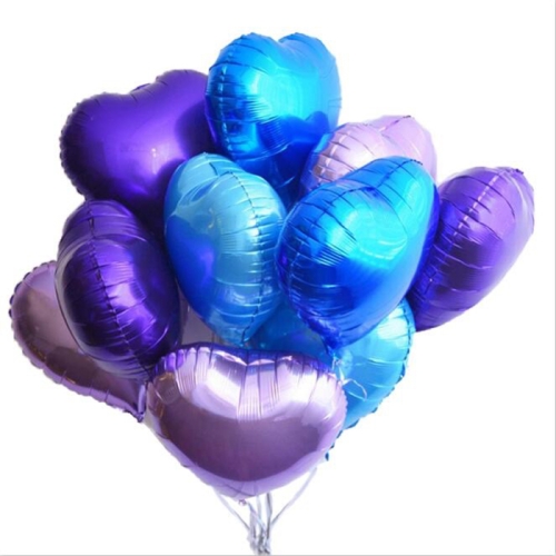Сердце голубое фольгированный шар с гелием (45 см) в Химках